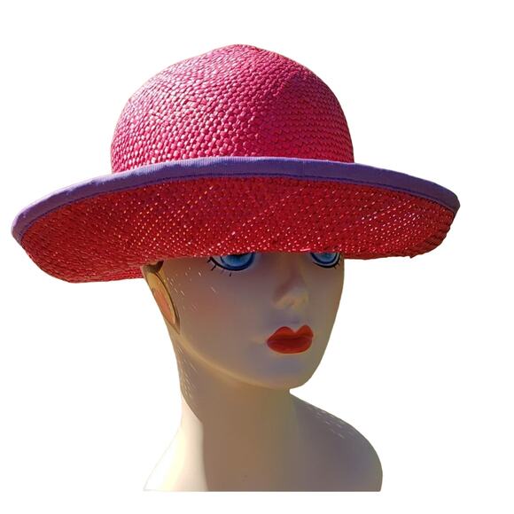 Statement Derby Hat • Bold Colorblock Straw • Resort / Race Day Ready